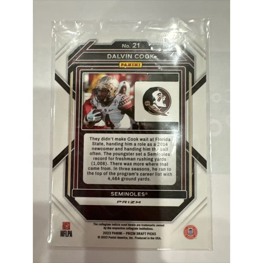 2023 Prizm Draft‎ Picks Dalvin Cook Red Ice No.21 FREE SHIPPING